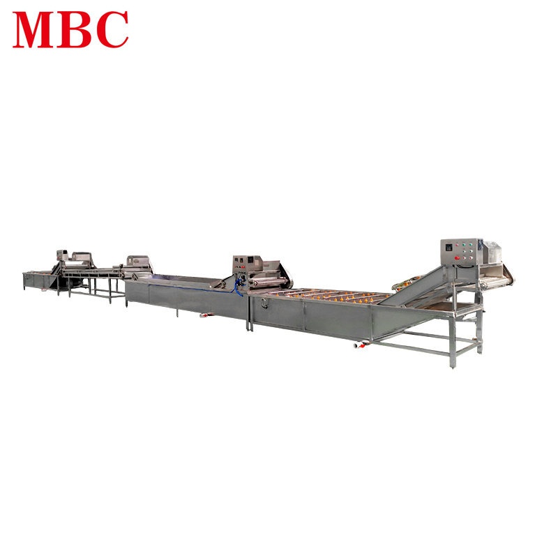 Fruit and vegetable washing blanching line